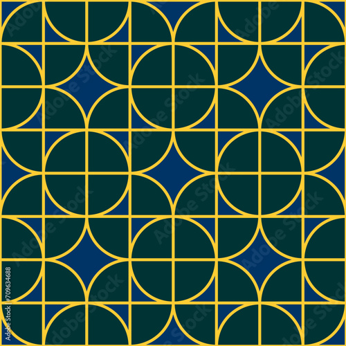 Abstract rounded quarters. Vector circles canvas. Colorful background and four parts of a circle. Geometric pattern.