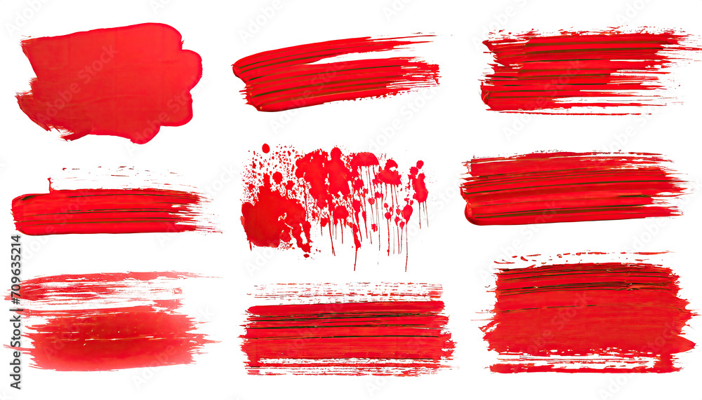 collection of red paint brushstrokes, ink splatter, and artistic design element. Grungy watercolor textures, boxes, frames, and creative shapes, perfect for social media posts and design collection of red paint brushstrokes, ink splatter, and artistic design element. Grungy watercolor textures, boxes, frames, and creative shapes, perfect for social media posts and design