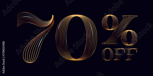 Foto 70% OFF golden lettering