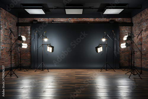 dark studio backdrop for studio photography photo