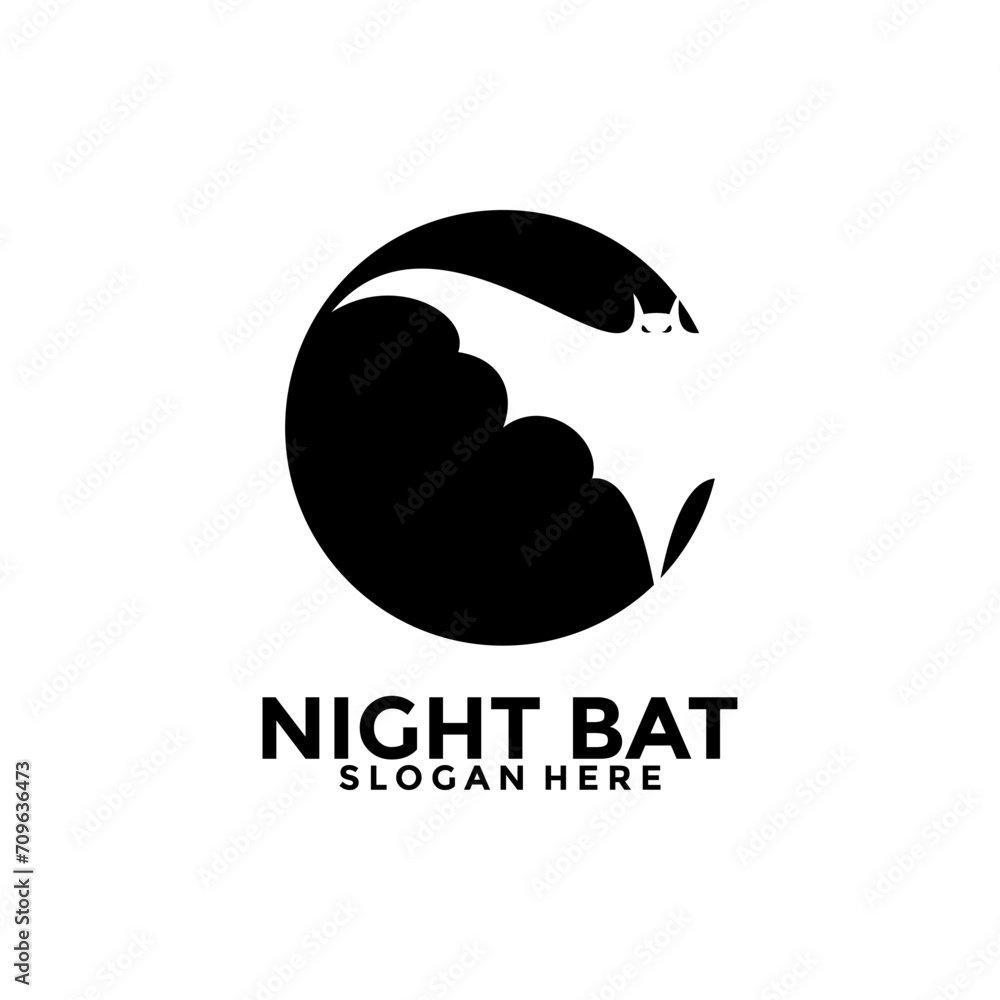 Bat logo vector, Creative Bats logo design template Bat logo vector, Creative Bats logo design template