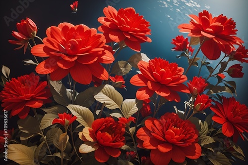 red Flowers Generated by Ai 