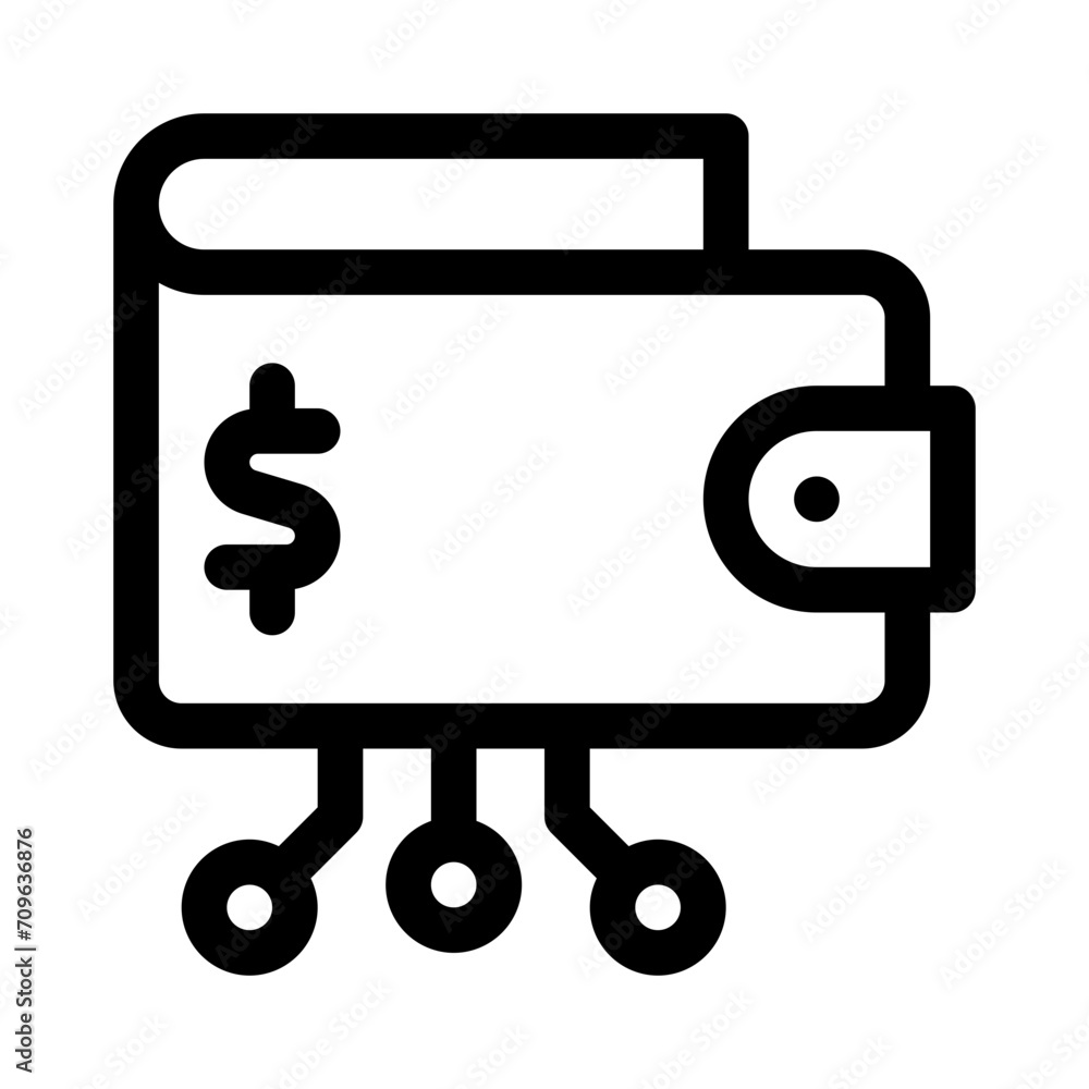 digital wallet line icon digital wallet line icon