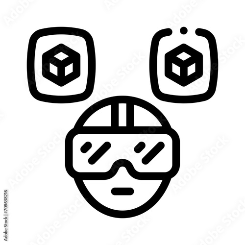 stereoscopic line icon