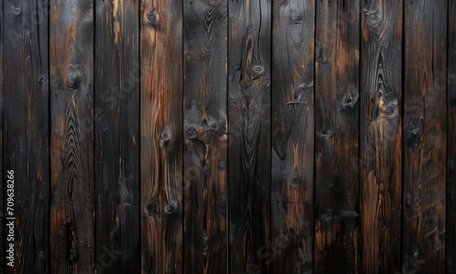 Scorched Dark Wood Plank Texture for Rustic Background