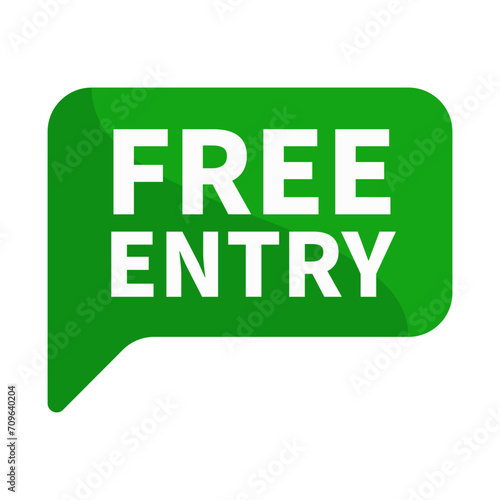 Free Entry Green Rectangle Shape For Promotion Business Marketing Information Social Media Announcement
