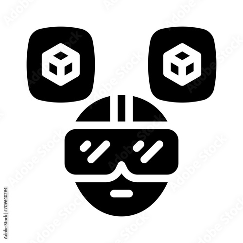 stereoscopic glyph icon