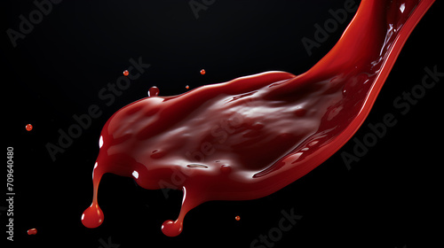 Ketchup sauce splash isolated