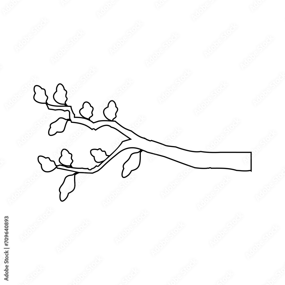 Obraz premium Branch icon vector. Tree illustration sign. Firewood symbol or logo.