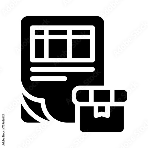 waybill glyph icon