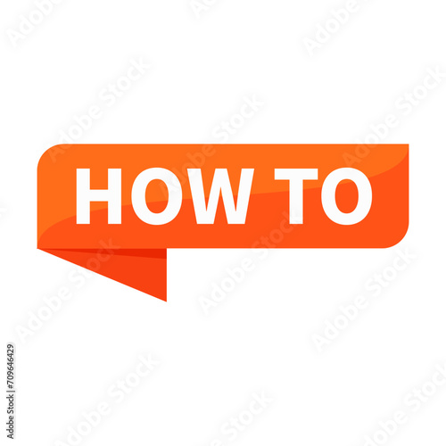 How To In Orange Rectangle Ribbon Shape For Tutorial Education Guidance Information Announcement Business Marketing Social Media
