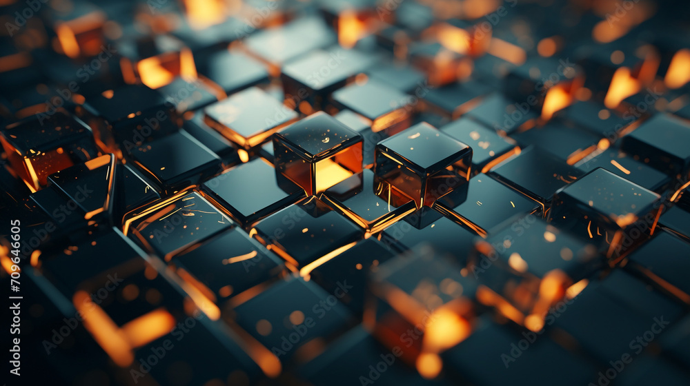 Fototapeta premium Abstract geometric created with Generative Ai
