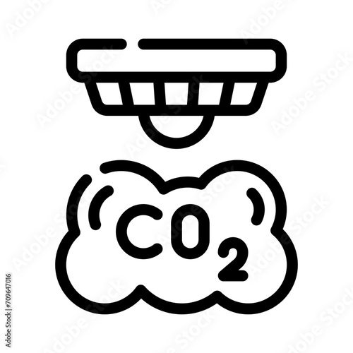 smoke sensor line icon