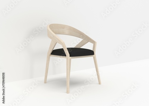 Modern Chair with white Background 3D Render