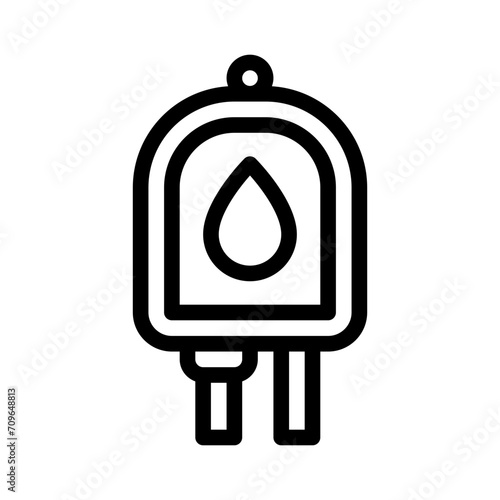 blood bag line icon