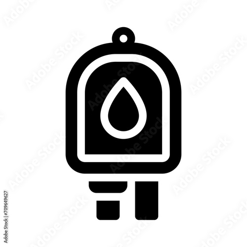 blood bag glyph icon