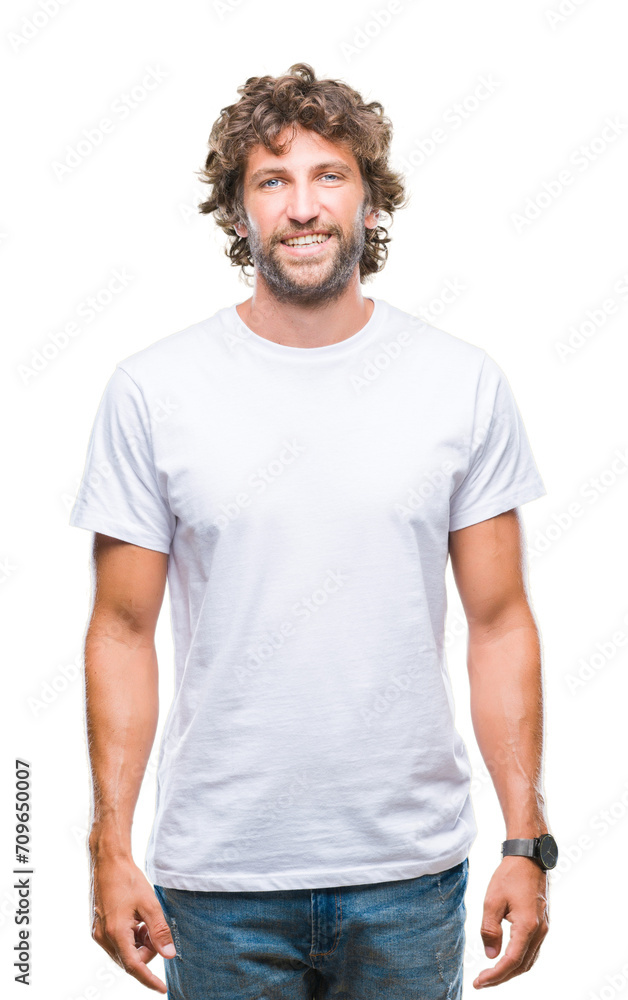 Handsome hispanic model man over isolated background with a happy and cool smile on face. Lucky person. Handsome hispanic model man over isolated background with a happy and cool smile on face. Lucky person.