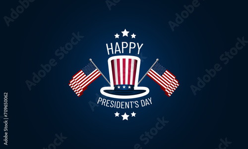 Happy President's Day Background Design. Banner, Poster, Greeting Card. Vector Illustration