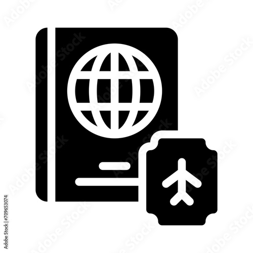 passport glyph icon