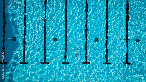 Top view in swimming pool