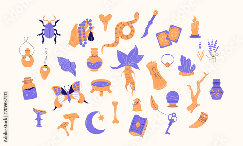31 mystical elements. Esoteric stickers