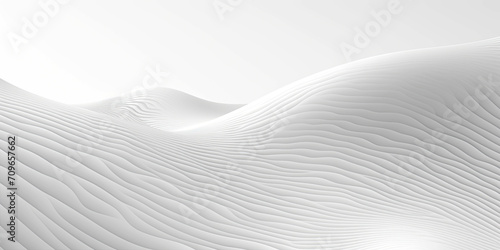 Abstract 3D Background, white grey wavy waves flowing ripple surface