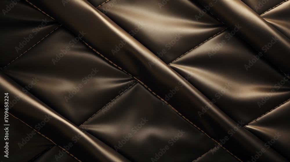 Obraz premium A close-up of a black leather texture.