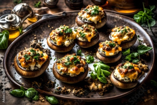 baked eggplant with garlic and cheese