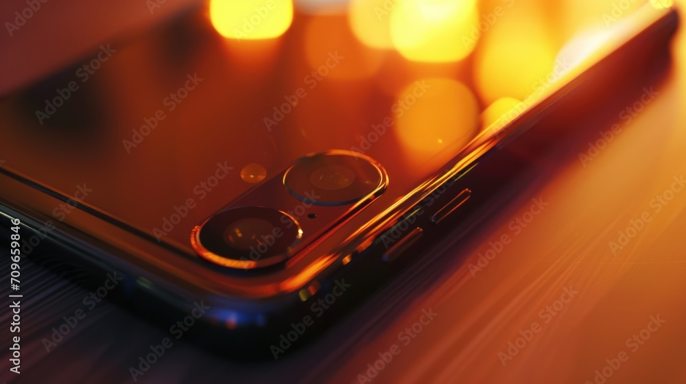 Cell Phone on Table Close Up