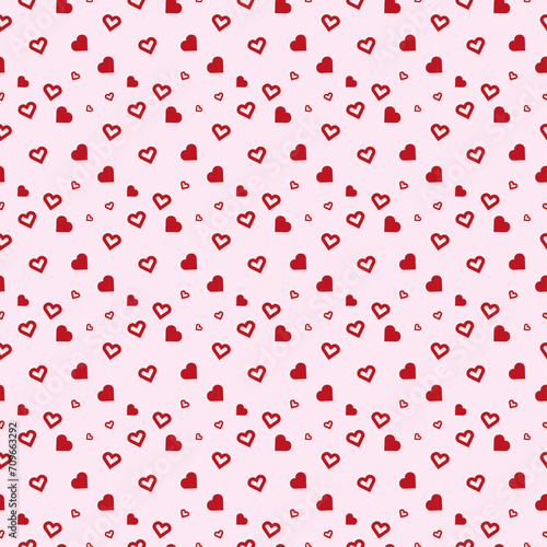 pattern of small cute hearts
