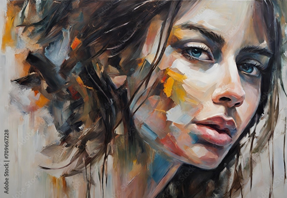 The Artistry: Talented Female Artist and Her Modern Masterpieces in Abstract Oil Painting