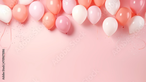 Colorful balloon decoration for birthday celebration photo