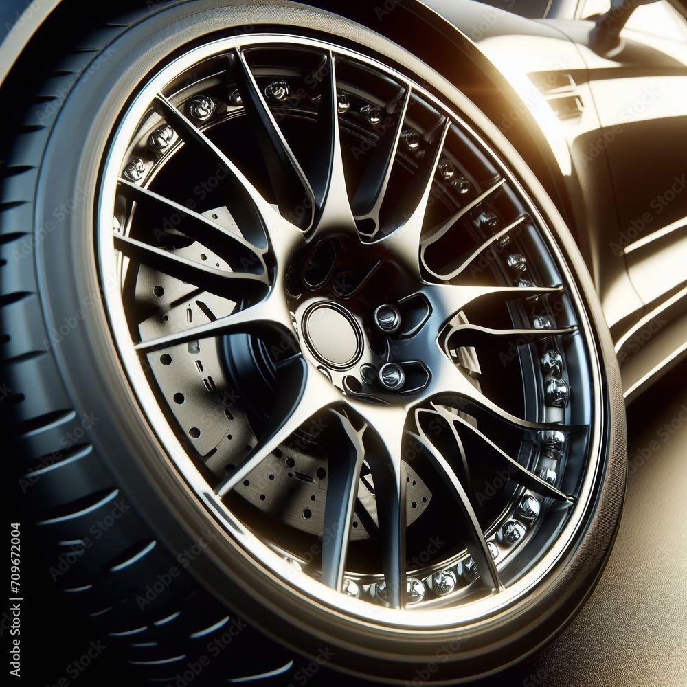 Sports car wheel for automobile companies