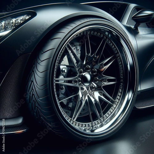 Sports car wheel for automobile companies © Oleg
