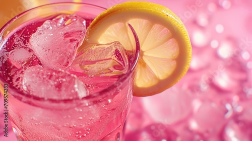 A close-up shot of a glass of water with a refreshing slice of lemon. Perfect for promoting hydration and healthy living
