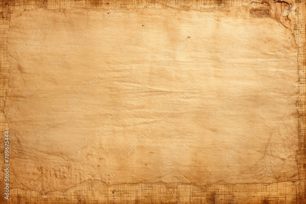 Obraz premium Old ancient beige blank papyrus. Copy space for text