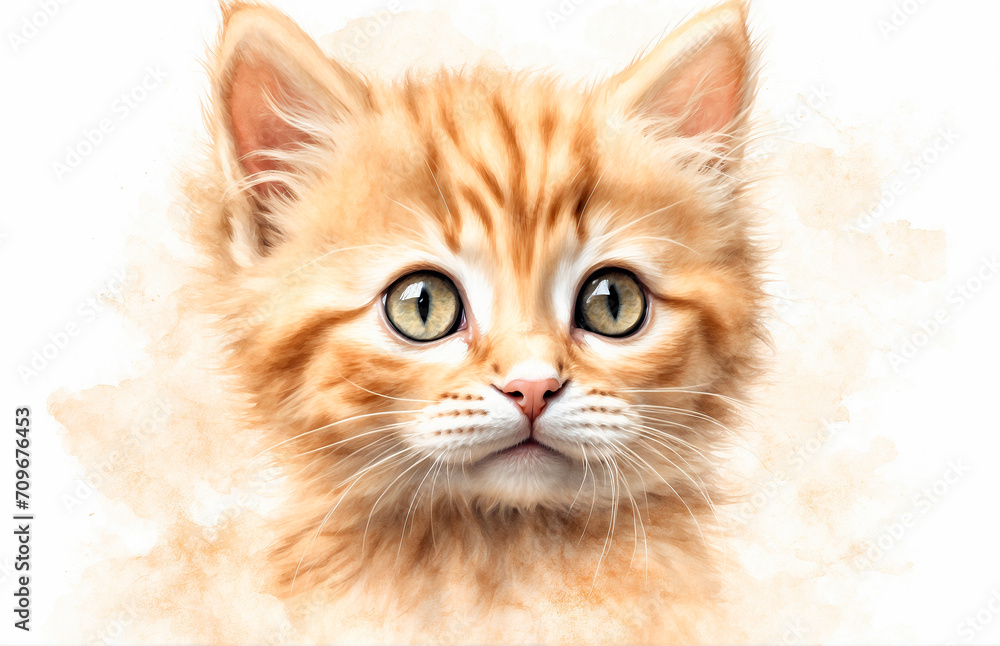 Portrait of a pedigree ginger cat