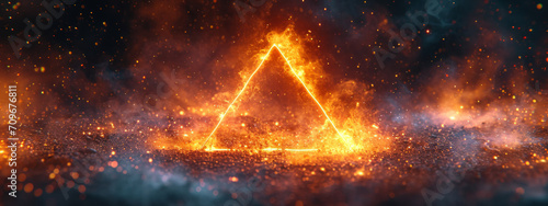 Ethereal Enigma, A Fiery Triangle Commanding the Raging Inferno