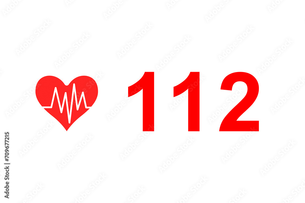 Hintergrund 112 mit einem EKG Hintergrund 112 mit einem EKG