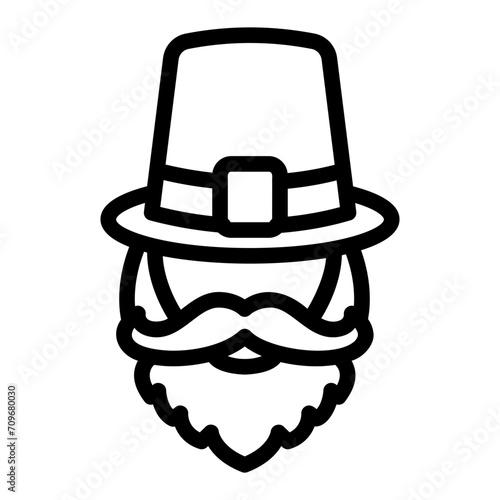 leprechaun outline icon