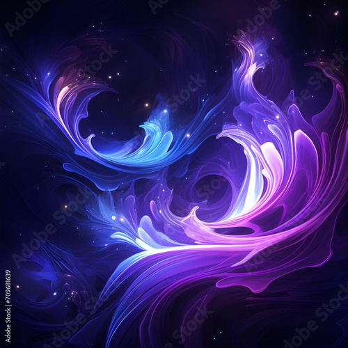 abstract background with stars ai generative 