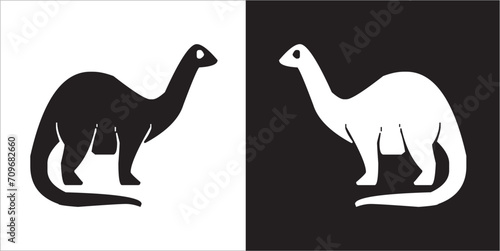 Illustration vector graphics of dinosaur icon