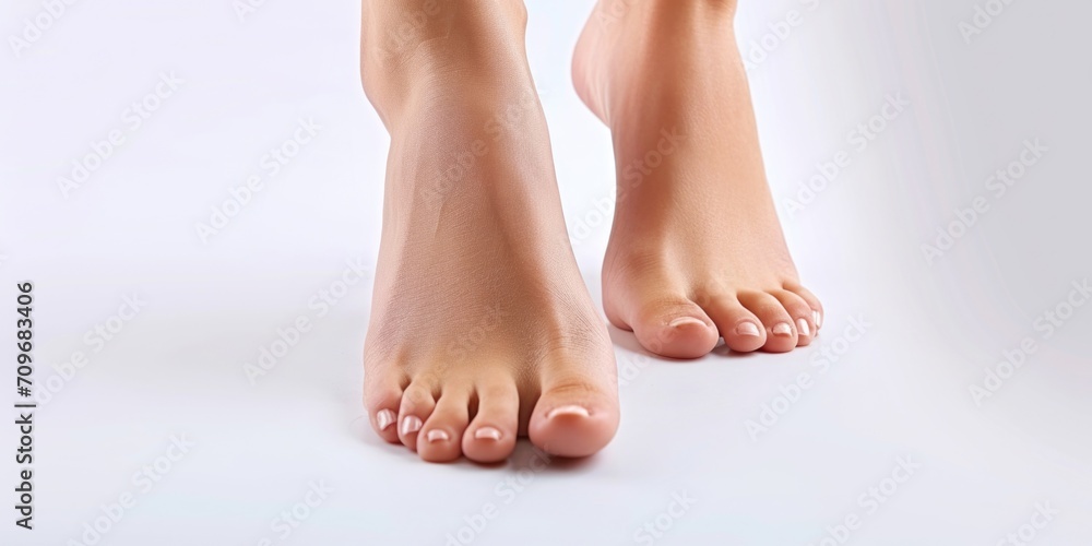 A detailed view of a person's bare feet. Can be used in various contexts A detailed view of a person's bare feet. Can be used in various contexts