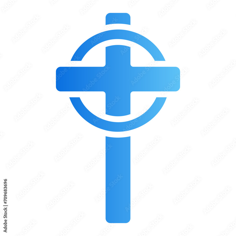 celtic cross gradient icon celtic cross gradient icon