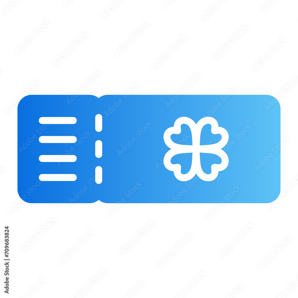 Obraz premium ticket gradient icon