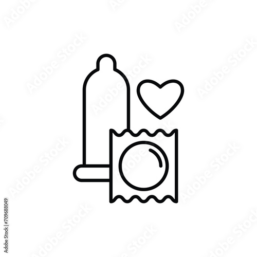 condom icon vector love sign safe sex 