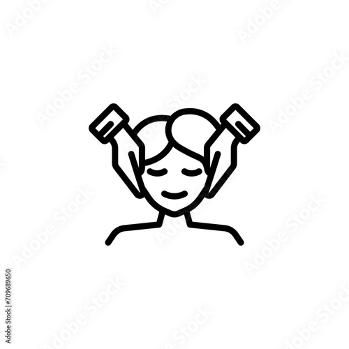 facial massage icon or logo design