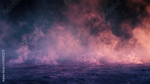 Smoke streaming on the ground. Can be used as a special effect for your projects, video texture or background for designs, scenes, etc.