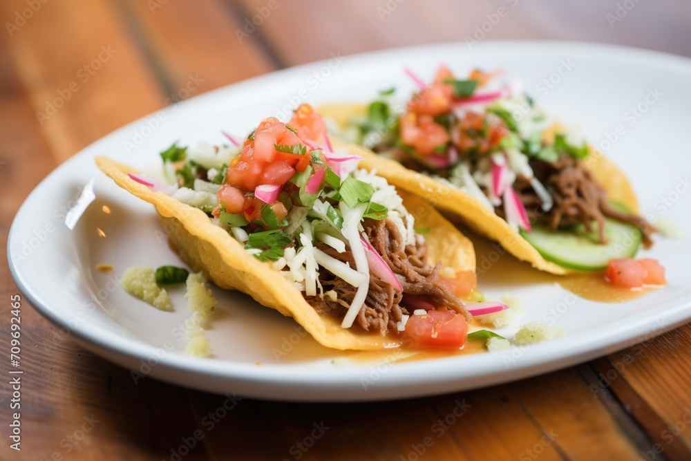 chalupa with spicy beef and drizzled sauce chalupa with spicy beef and drizzled sauce