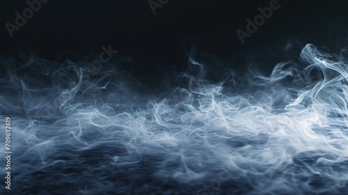 Smoke streaming on the ground. Can be used as a special effect for your projects, video texture or background for designs, scenes, etc.